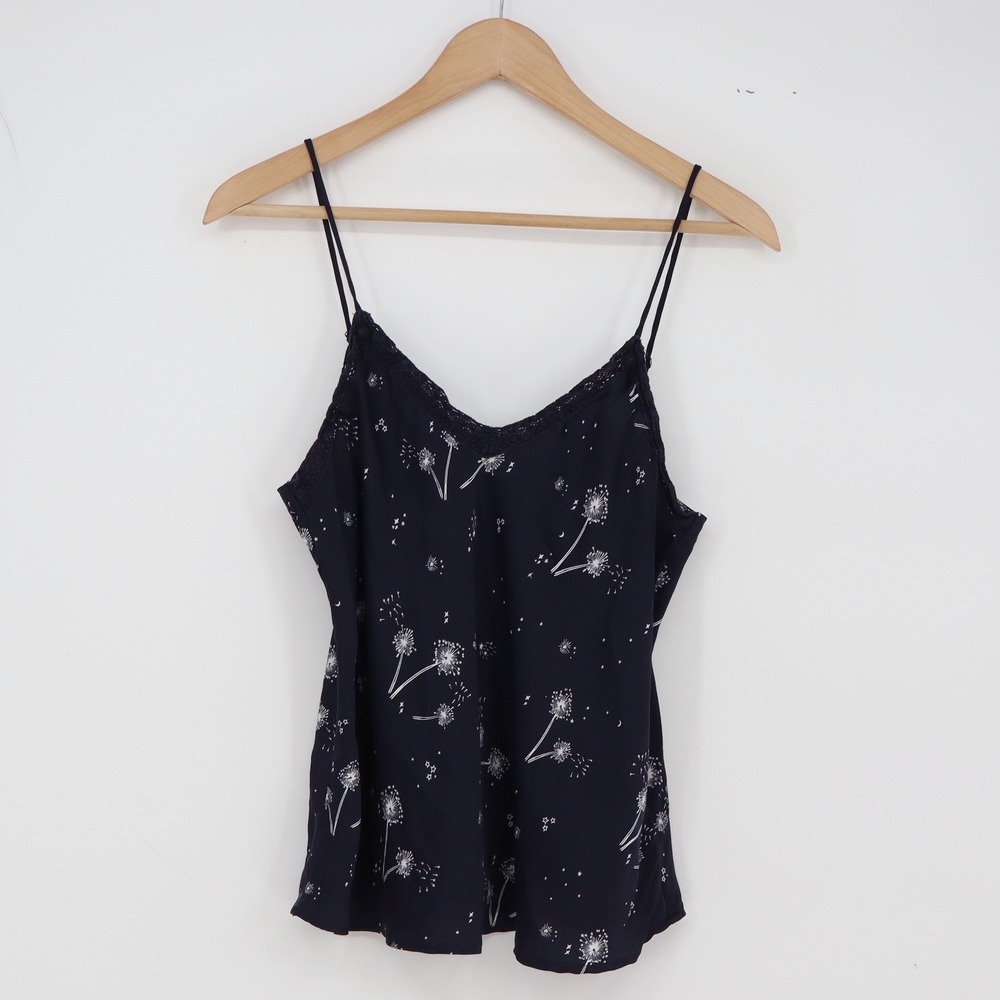 Gap Camisole Women M Love by Gap Navy Blue Dandelion Lace Trim Excellent